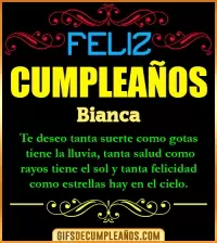 GIF Frases de Cumpleaños Bianca